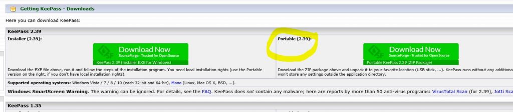 KeePass Portable update