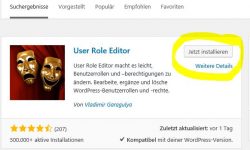 User Role Editor installieren