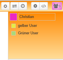 verschiedene Farben für unterschiedliche User