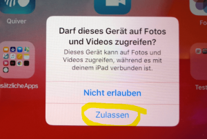 Zugriff auf iPad zulassen