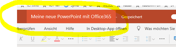 PowerPoint Namen vergeben