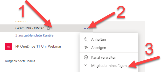 Kanäle in Microsoft TEAMS verwalten 2