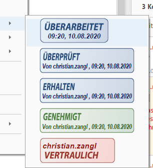 In PDFs schreiben dynamische Stempel