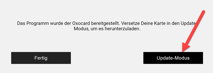 Oxocard zurücksetzen