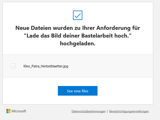 Datei wurde hochgeladen