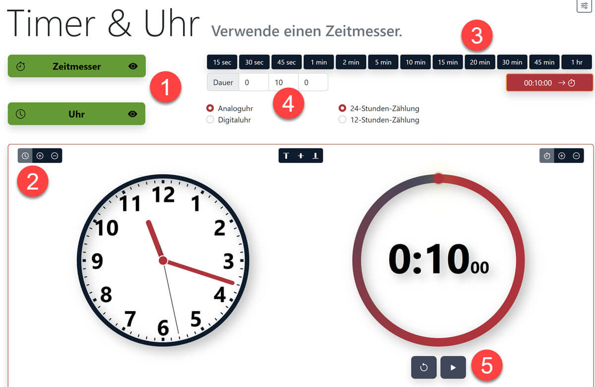 Timer und Uhr tools2teach